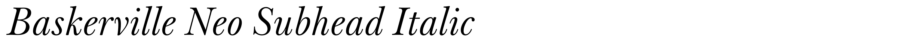 Baskerville Neo Subhead Italic